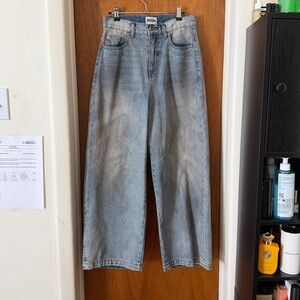 GOGO Vintage Blue Denim Trousers Japanese Brand no available in the US